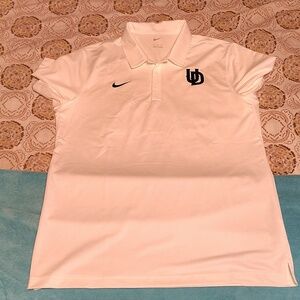University Of Dallas White Nike Polo Shirt with Logo